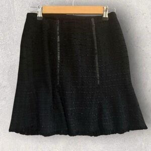 Caché Skirt Women's Size 0 Black 100% Acetate Side Zipper Outdoor